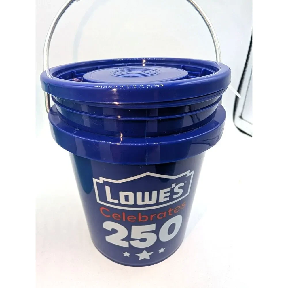 (4) Mini Buckets-(2) Light Teal Lowes (1) 250 yr Blue Lowes (1) Teal Hobby Lobby